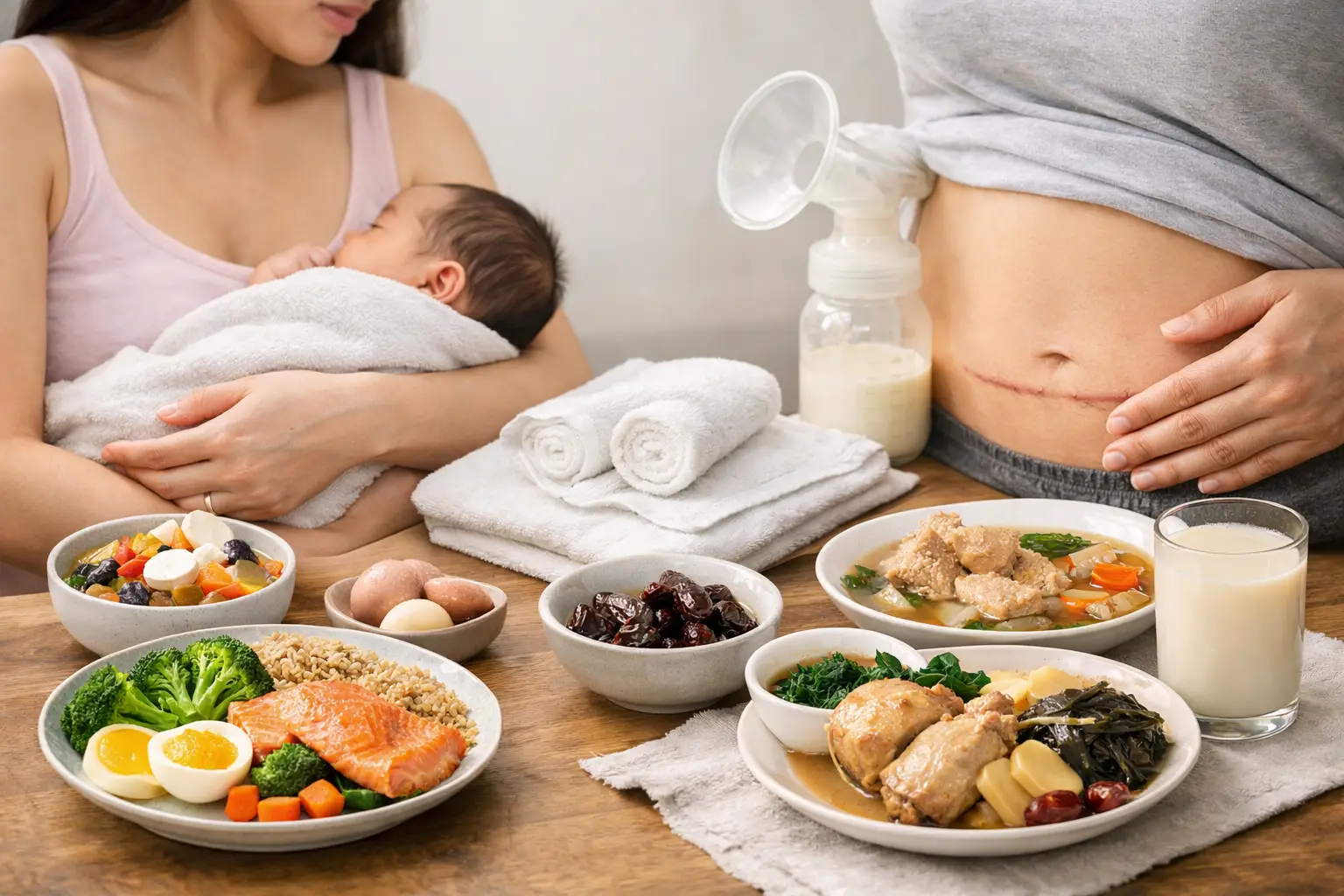 Vaginal Birth C Section Postpartum Meal Differences